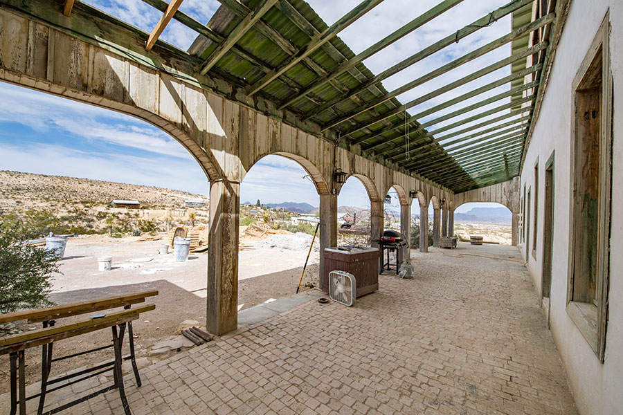 The Mansion during restoration.