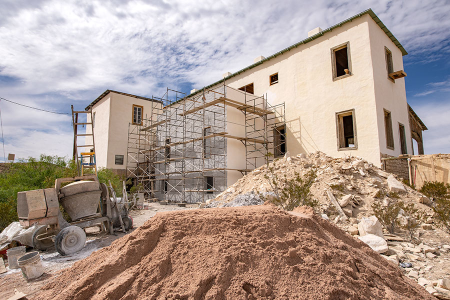 The Mansion during restoration.