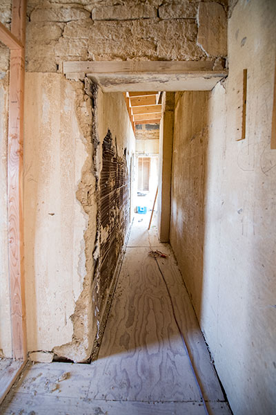 The Mansion during restoration.