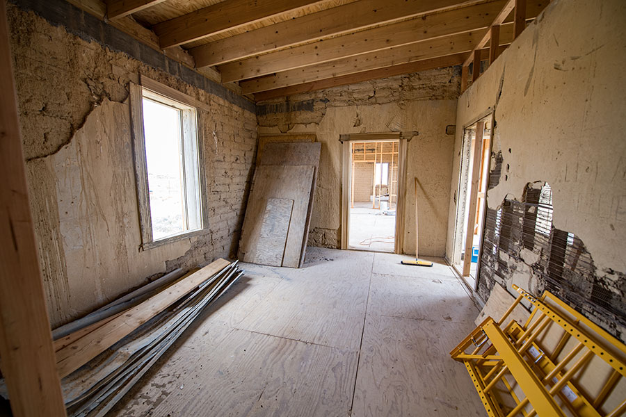 The Mansion during restoration.