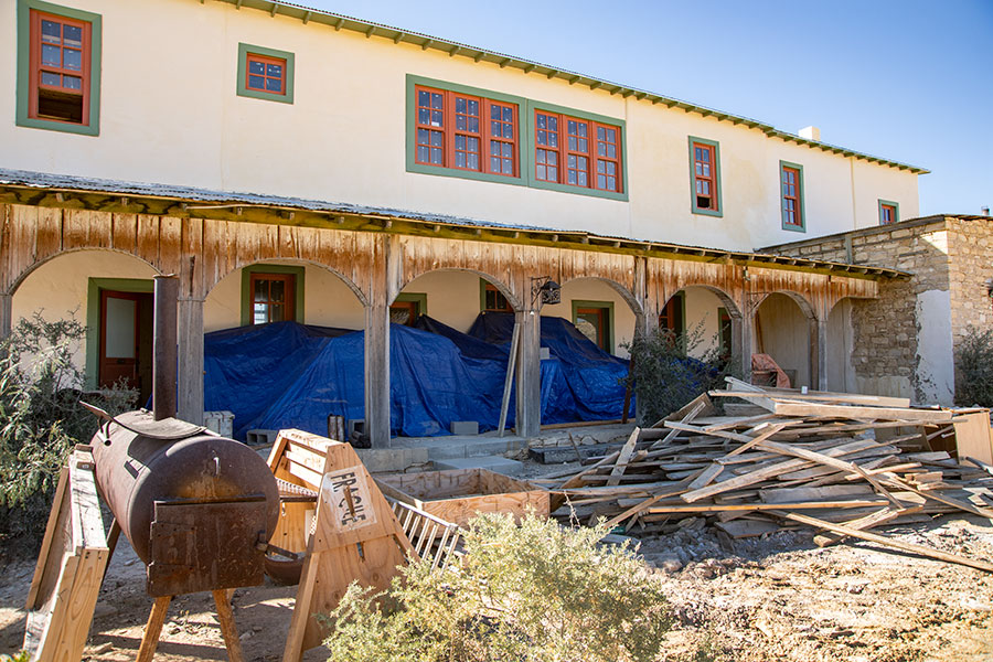 The Mansion during restoration.
