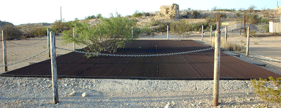 Cover of mine shaft.